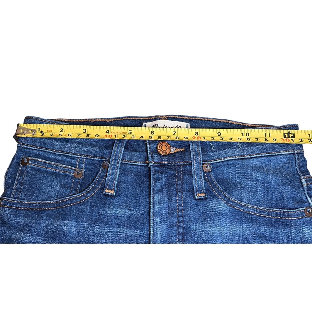 Madewell Cali Demi Boot Crop Jeans Womens 24P Raw Hem High Rise Denim Scandigirl - Picture 6 of 11